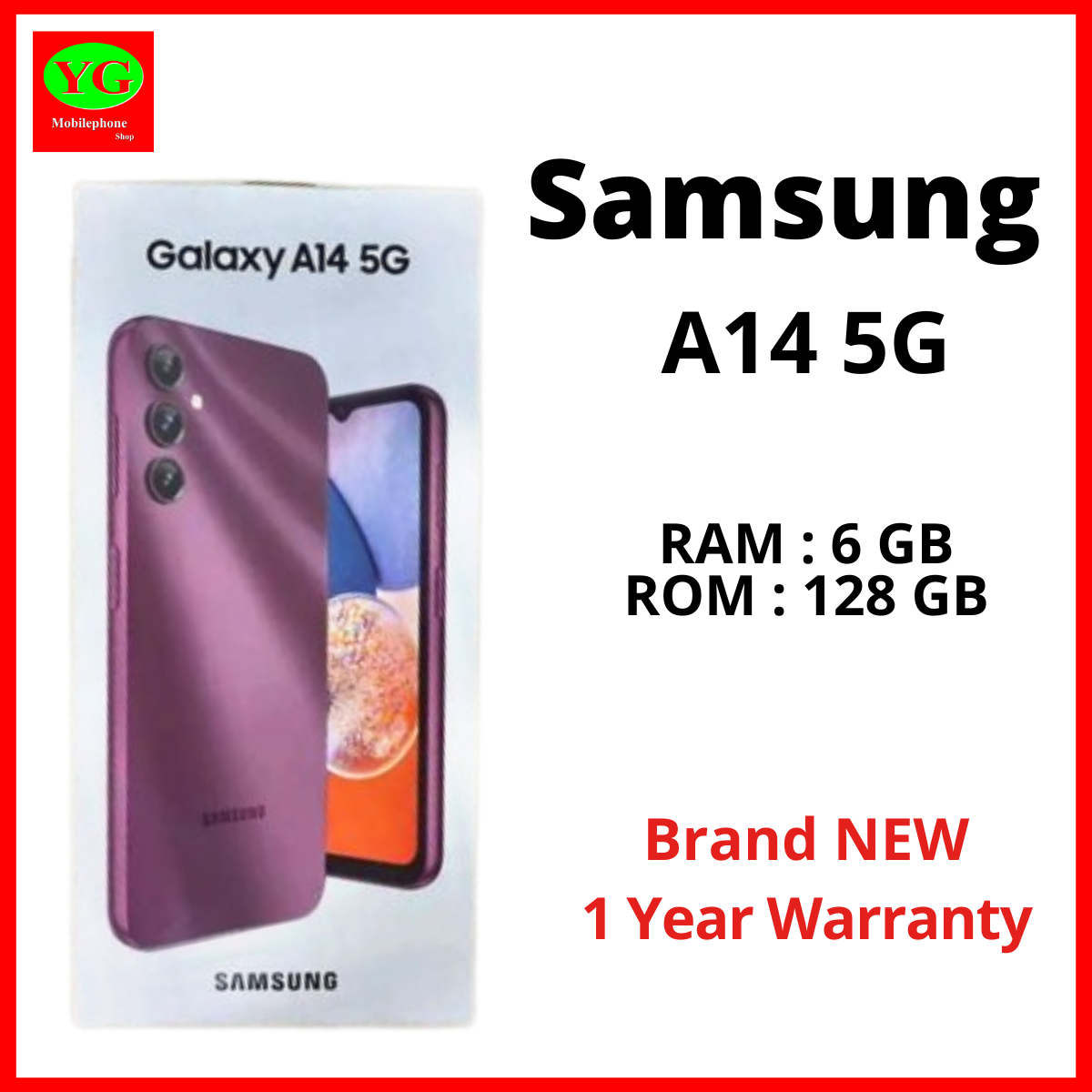 Samsung A14 5G 128GB | Local set | 1 Year Samsung Warranty